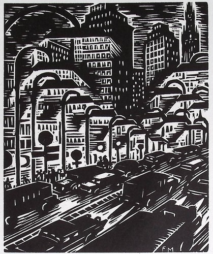 Frans masereel straßenszene - frans, masereel,